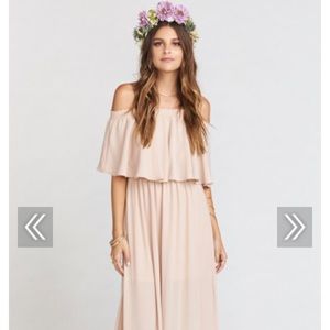 Hacienda Maxi Dress - Dusty Blush Crisp (Size Sm)